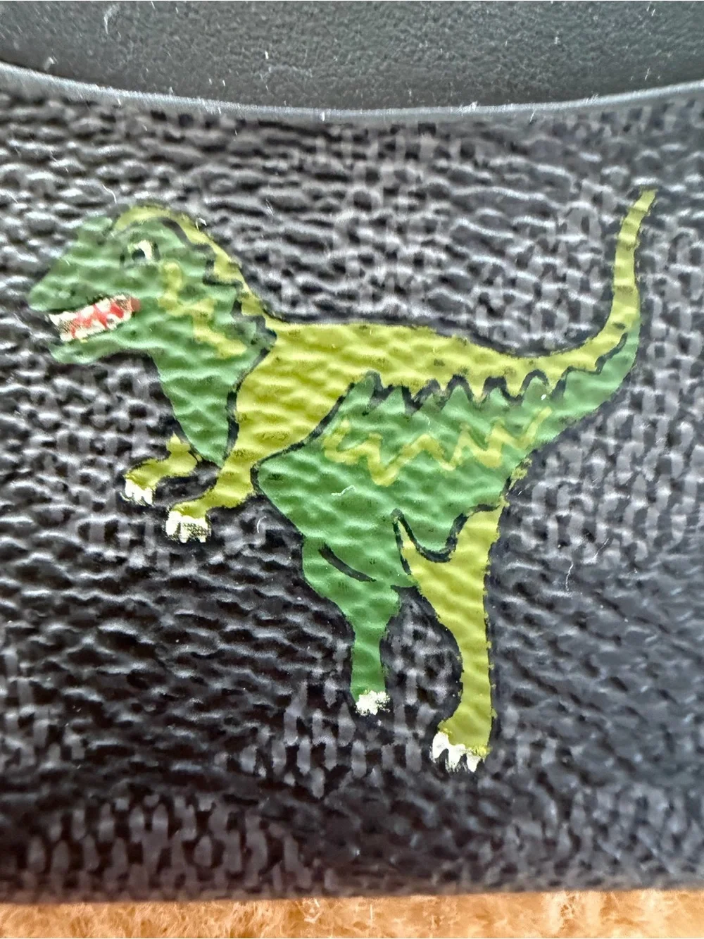 Coach Rexy Dinosaur Signature Slim Card Holder Wallet Black Green